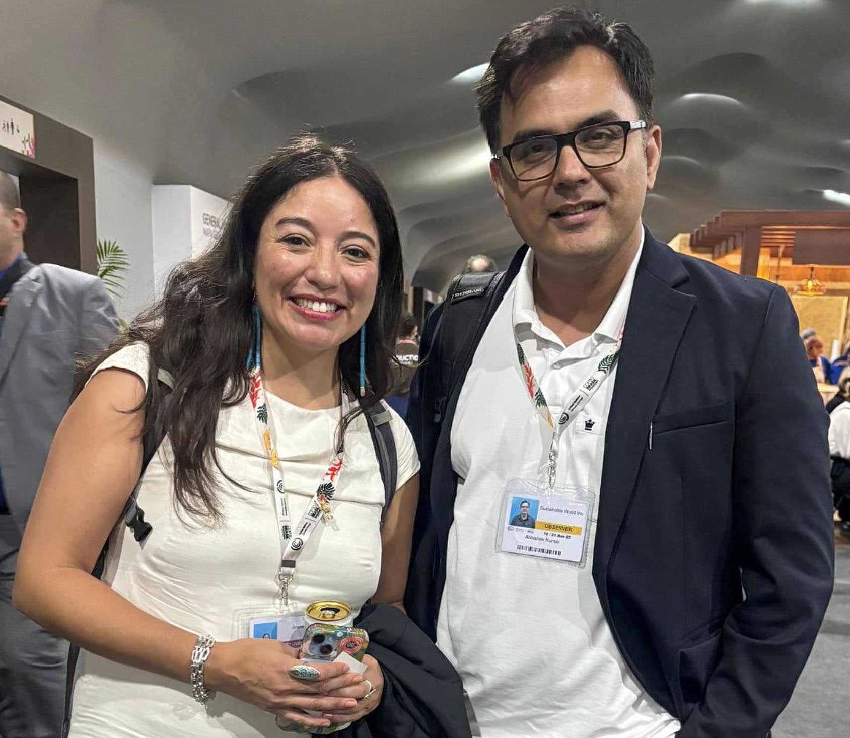 State Representative Hon. Andrea Romero, New Mexico with AQA Senior Advisor Abhishek Kumar at COP30