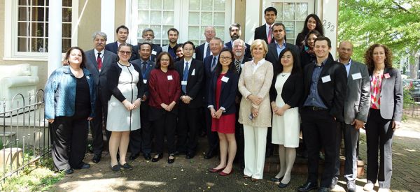 From left to right, First row: Ms. Mary Sue Bissell, Ms. Kristen Cruzata, Ms. Shazia Rafi, Mr. Ma Jun, Ms. Joycelyn Su, Dr. María Neira, Ms. Ailun Yang, Mr. Justin Guay. Second row: Hon. Naveed Qamar, Hon. Satya Yudha, Ms. Glynda Bathan-Baterina, Hon. MJ Nolan, Hon. Harry Duynhoven, Mr. Ashish Fernandes, Ms. Molly Rauch. Third row: Hon. Aziz Syamsuddin, Hon. Rashid Godil, Mr. Lauri Myllyvirta, Mr. Tom Cookson, Mr. Rafay Alam, Mr. Hangga Yudha, Mr. Vikas Mehta, Ms. Maham Sadiq, Ms. Aarti Khosla