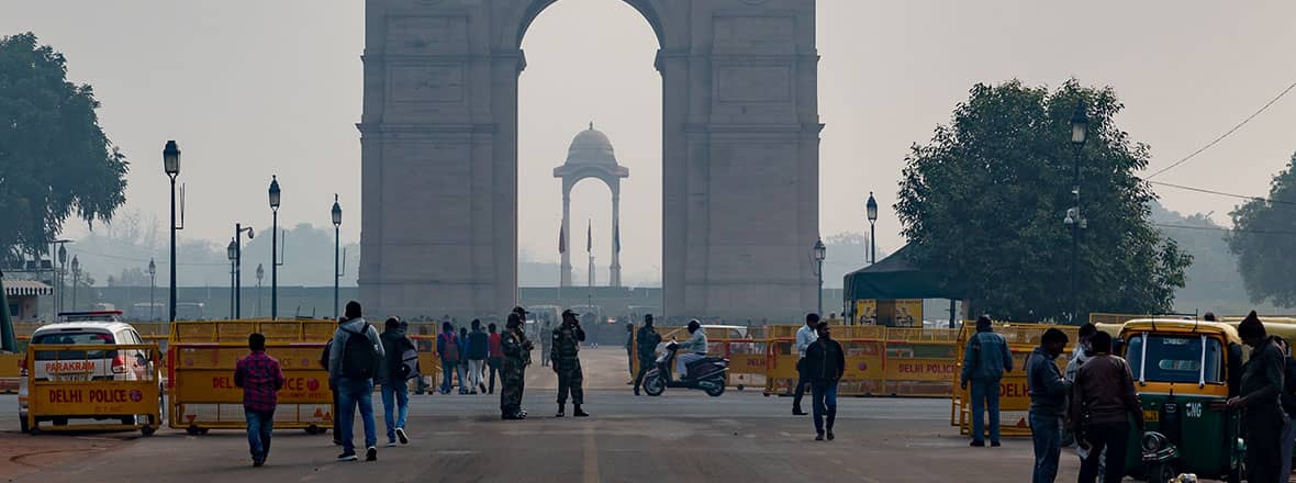 India Gate is shrouded in smog in New Delhi, India. Photo: Ninara
