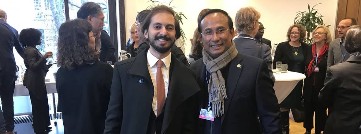 Hon. Malik Uzair Khan, MP, Pakistan and Hon. Satya Widya Yudha, MP, Indonesia at Parliamentary Breakfast on Clean Energy Meeting hosted by Hon. Baerbel Hohn, MP, Germany and the World Future Council on November 12, 2017.